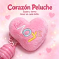 Brillo Labial con Llavero de Corazón Peludo 