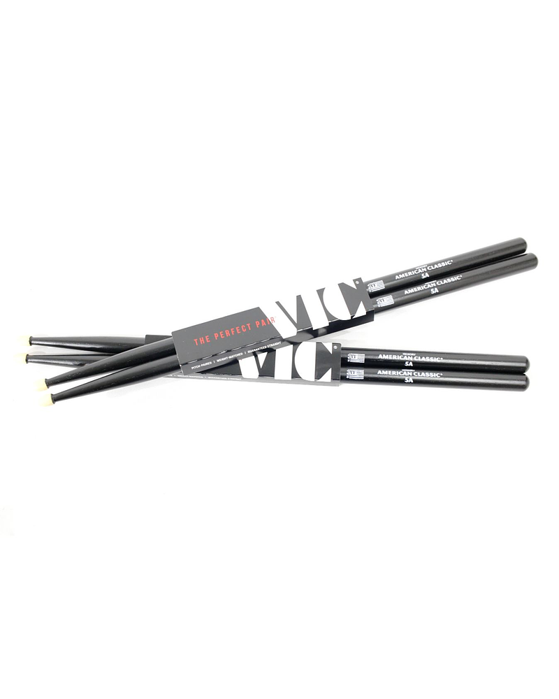 PACK X2 BAQUETAS 5A BLACK VIC FIRTH