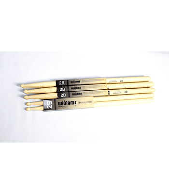 PACK 4 BAQUETAS 2B STANDART WILLIAMS DRUMSTICKS