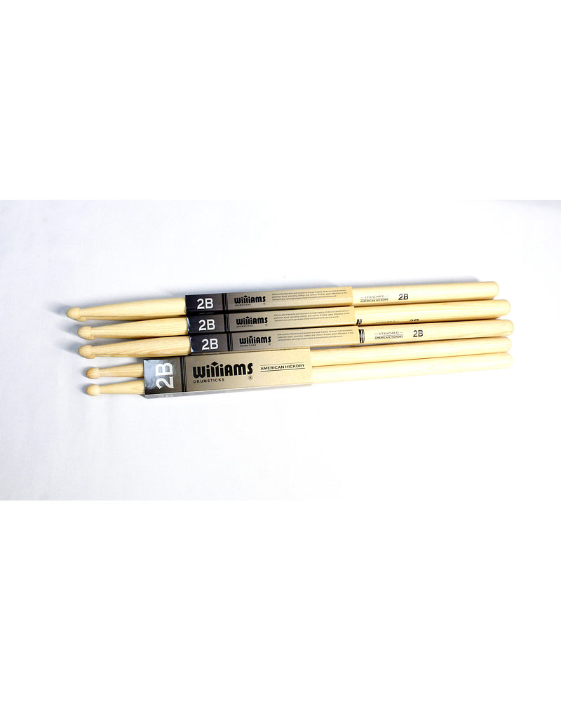 PACK 4 BAQUETAS 2B STANDART WILLIAMS DRUMSTICKS