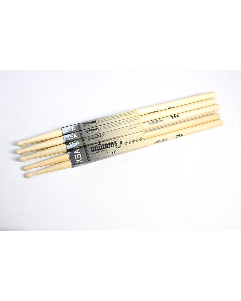 PACK 4 BAQUETAS X5A STANDART WILLIAMS DRUMSTICKS
