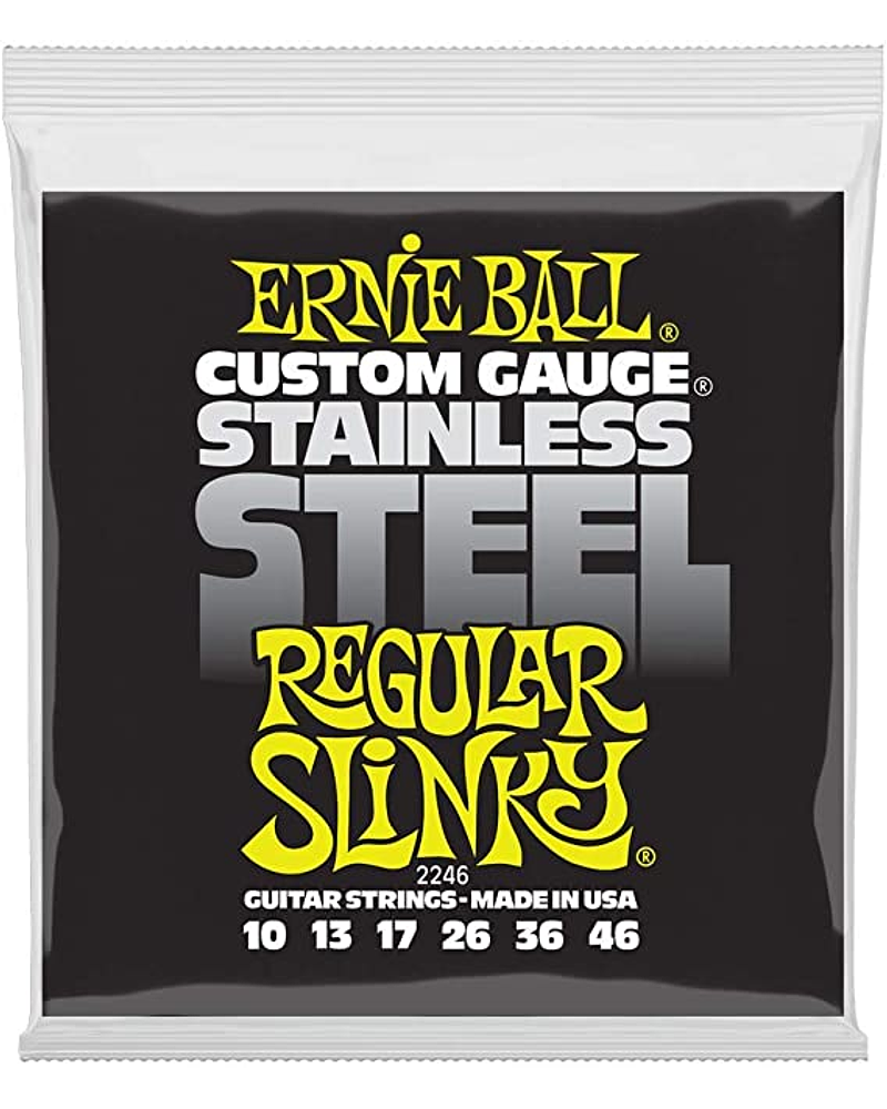 Cuerdas Guitarra Electrica Ernie Ball Regular Slinky Stainless Steel 10-46 P02246 