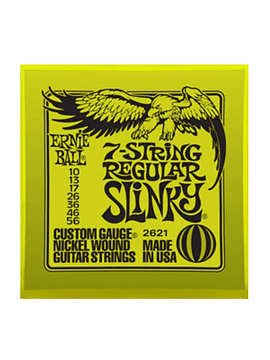 Cuerdas Guitarra Eléctrica Ernie Ball Regular Slinky 7-String 10-56 P02621