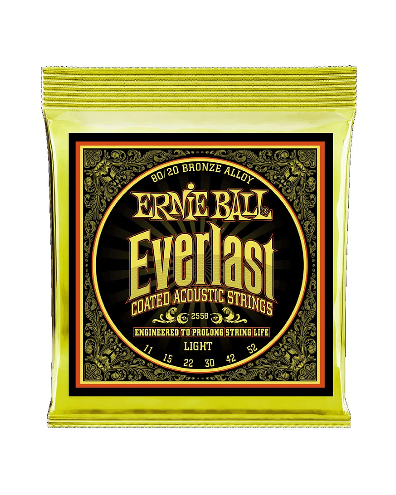 Cuerdas Guitarra Folk Ernie Ball Everlast 11-52 Coated 80/20 P02558