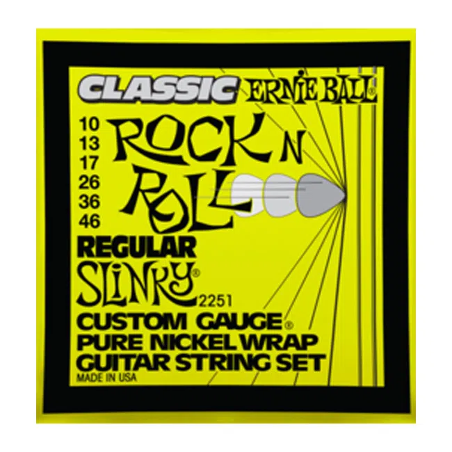 Cuerdas Guitarra Eléctrica Ernie Ball Regular Slinky Rock n Roll 10-46 P02251