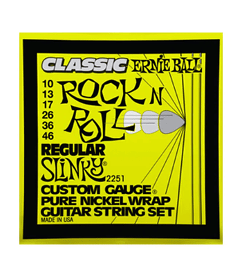 Cuerdas Guitarra Eléctrica Ernie Ball Regular Slinky Rock n Roll 10-46 P02251