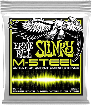 Cuerdas Guitarra Eléctrica Ernie Ball Regular Slinky M-Steel 10-46 P02921