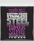 Cuerdas Guitarra Electrica Ernie Ball Power Slinky Stainless Steel 11-48 P02245 DESCRIPCIÓN