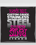 Cuerdas Guitarra Electrica Ernie Ball Super Slinky Stainless Steel 9-42 P02248