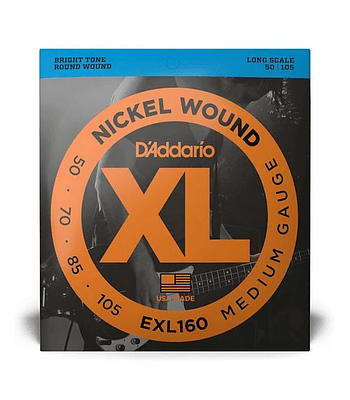 Cuerdas de Bajo D'addario 50-105 EXL160