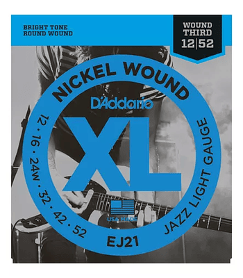 Cuerdas Guitarra Electrica D'addario 12-52 EJ21