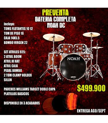 PREVENTA BATERIA COMPLETA NOAH DC 