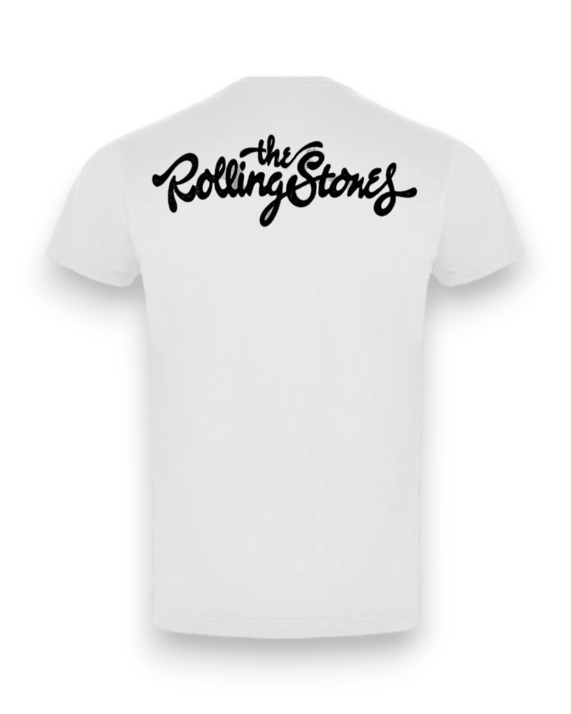 POLERA BLANCA MANGA CORTA THE ROLLING STONES