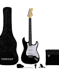 PACK DE GUITARRA ELÉCTRICA FREEMAN FULL ROCK STRATOCASTER BLACK