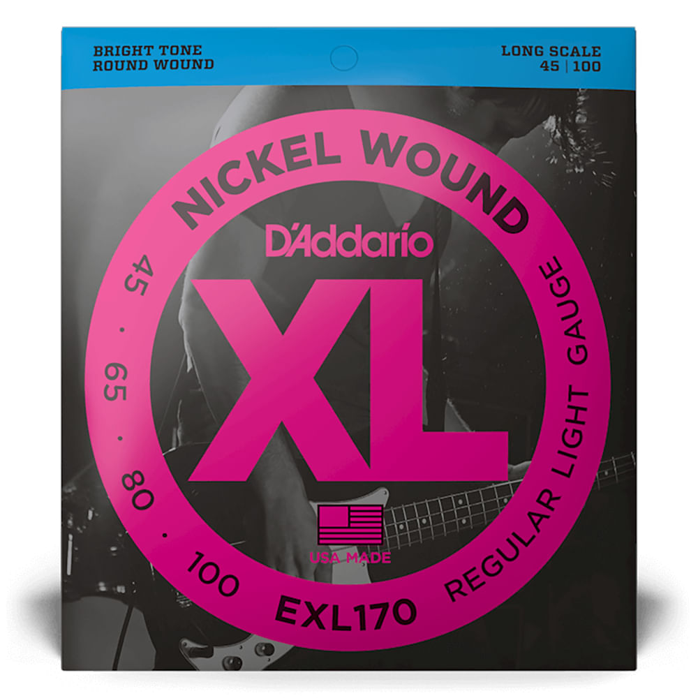 Cuerdas Bajo Eléctrico 4 Cuerdas 45-100 EXL170 - Daddario