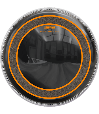 PARCHE DE BOMBO 24" WAA2FF MUFFLE BLACK REFLECT WILLIAMS DRUMHEADS 