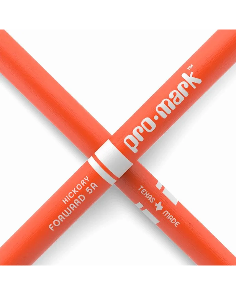 BAQUETAS PROMARK 5A PUNTA MADERA NARANJA