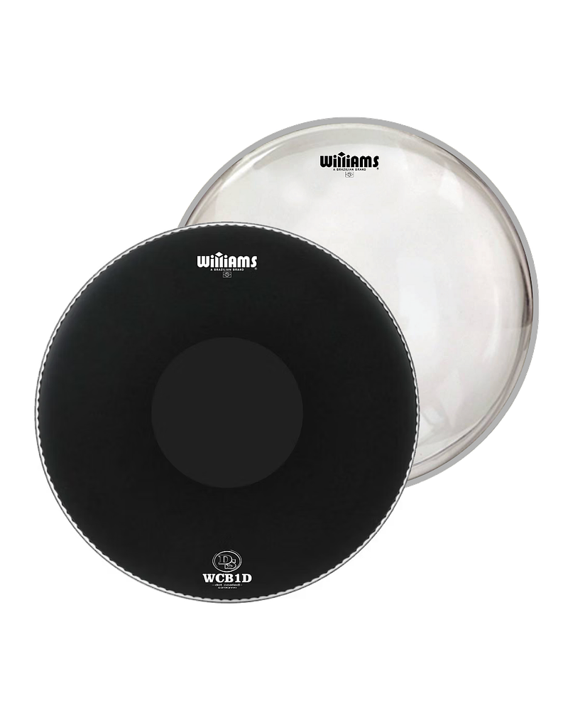 PACK CAJA 14" DENSITY DOT BLACK + BORDONERO 14 WILLIAMS DRUMHEADS