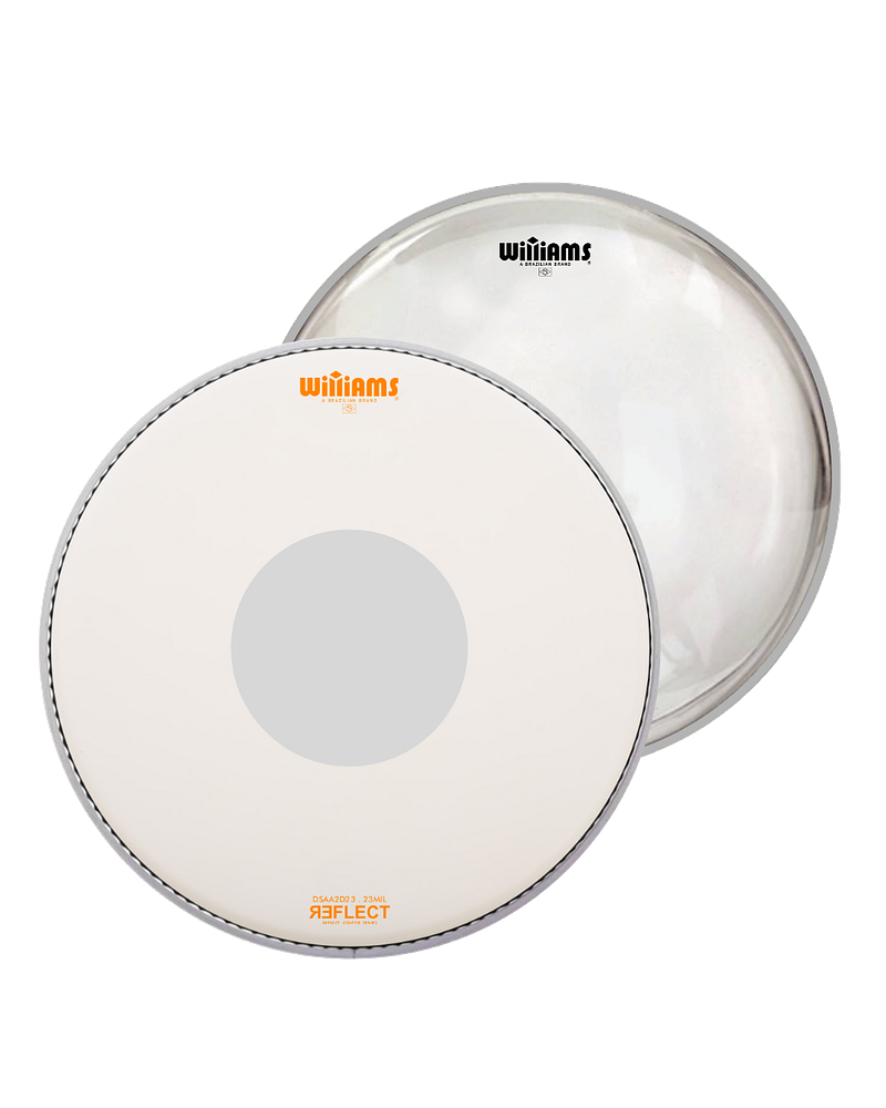 PACK CAJA 14" REFLECT DOT + BORDONERO 14 WILLIAMS DRUMHEADS