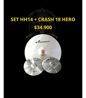 SET HI HAT 14 + CRASH 18 ARBOREA HERO