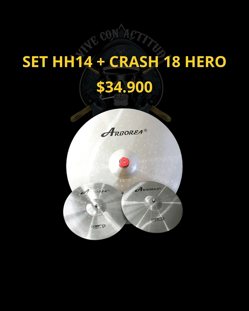 SET HI HAT 14 + CRASH 18 ARBOREA HERO