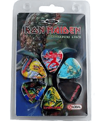 Pack de 6 uñetas IRON MAIDEN  Perri's Leathers