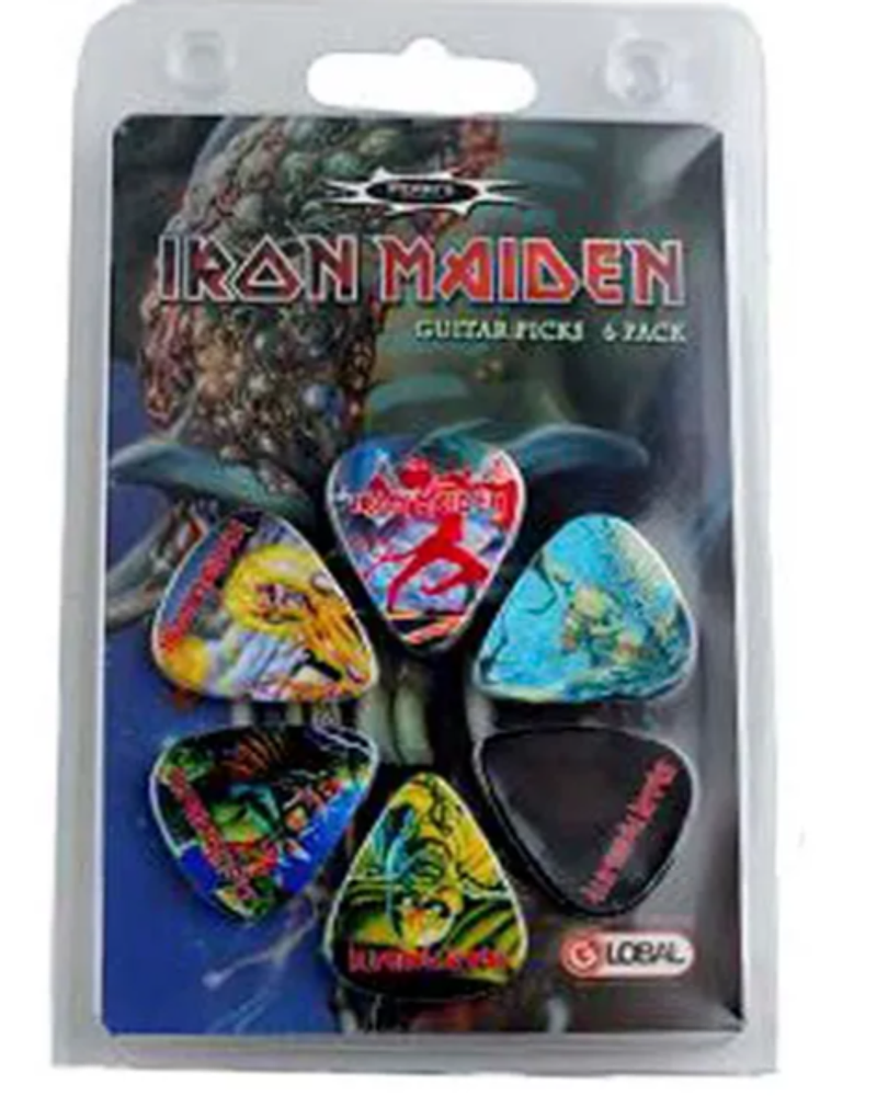 Pack de 6 uñetas IRON MAIDEN  Perri's Leathers
