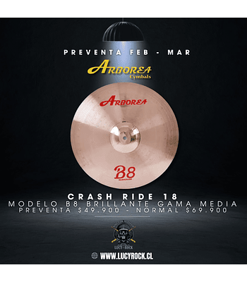 PREVENTA CRASH RIDE 18 ARBOREA B8