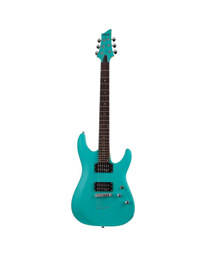 SCHECTER C-6 DELUXE SATIN AQUA