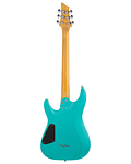 SCHECTER C-6 DELUXE SATIN AQUA