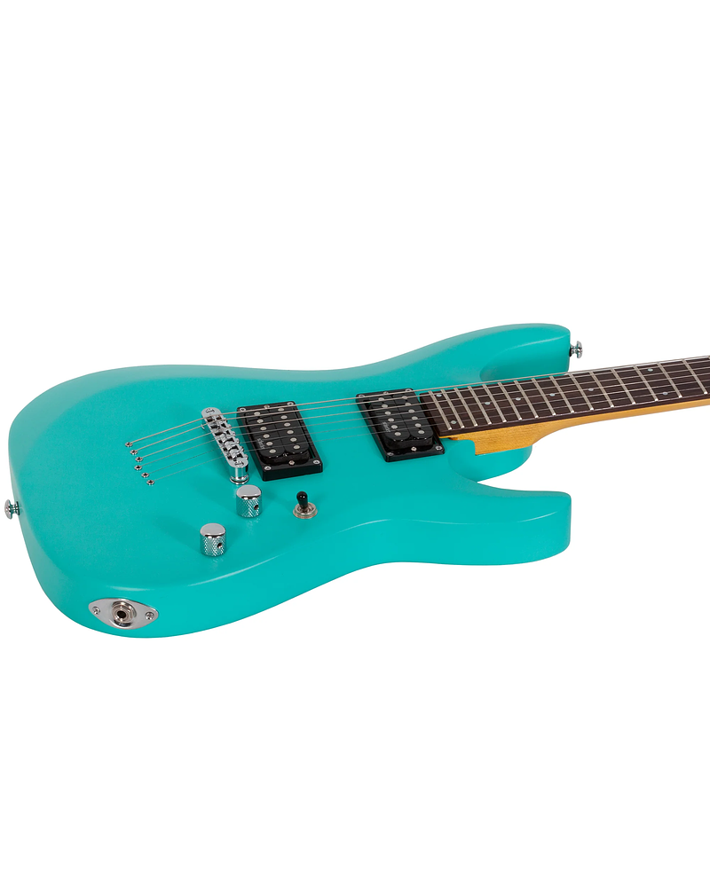 SCHECTER C-6 DELUXE SATIN AQUA