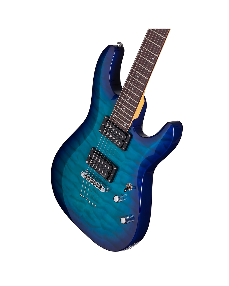 SCHECTER C-6 DELUXE OCEAN BLUE BURST