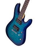 SCHECTER C-6 DELUXE OCEAN BLUE BURST