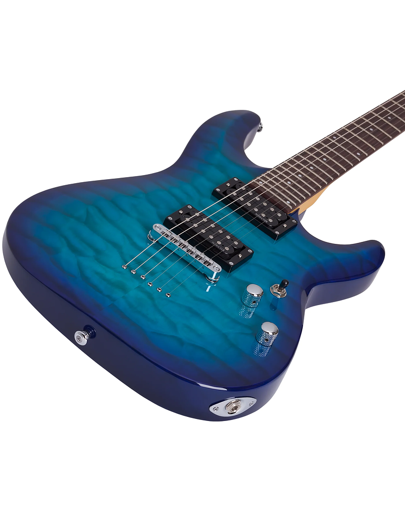 SCHECTER C-6 DELUXE OCEAN BLUE BURST