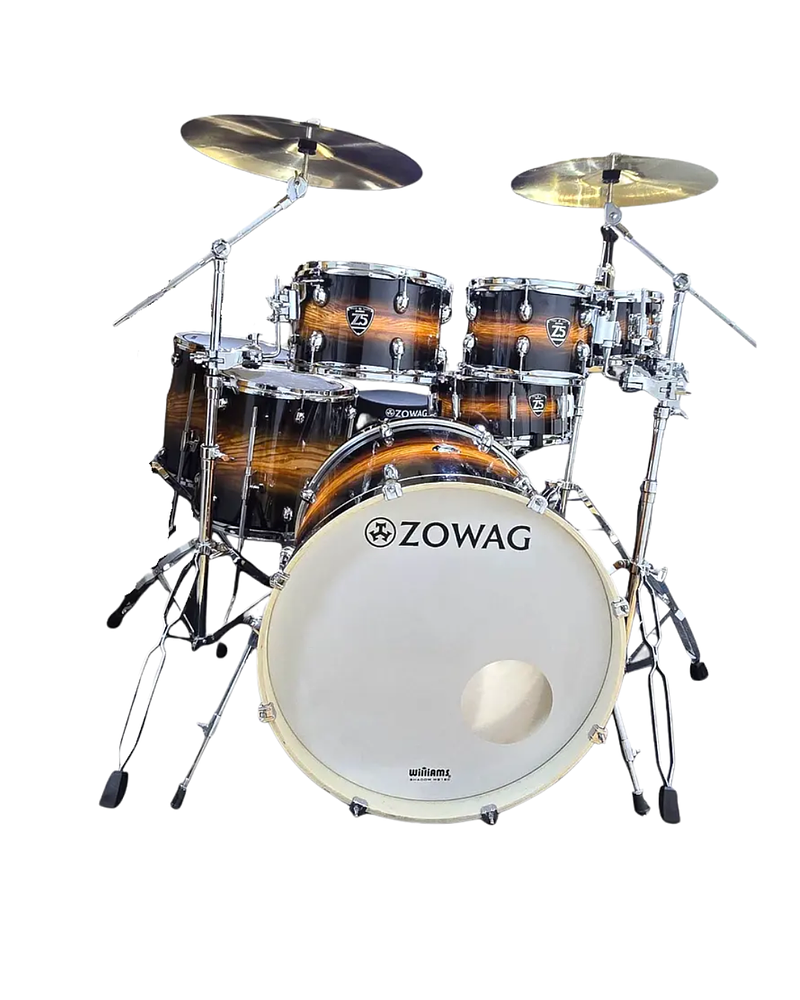 BATERIA FULL Z5 BIRCH PREMIUM ZOWAG 08 10 12 14 14 16 22 ORANGE BURST (PLATOS DE REGALO)