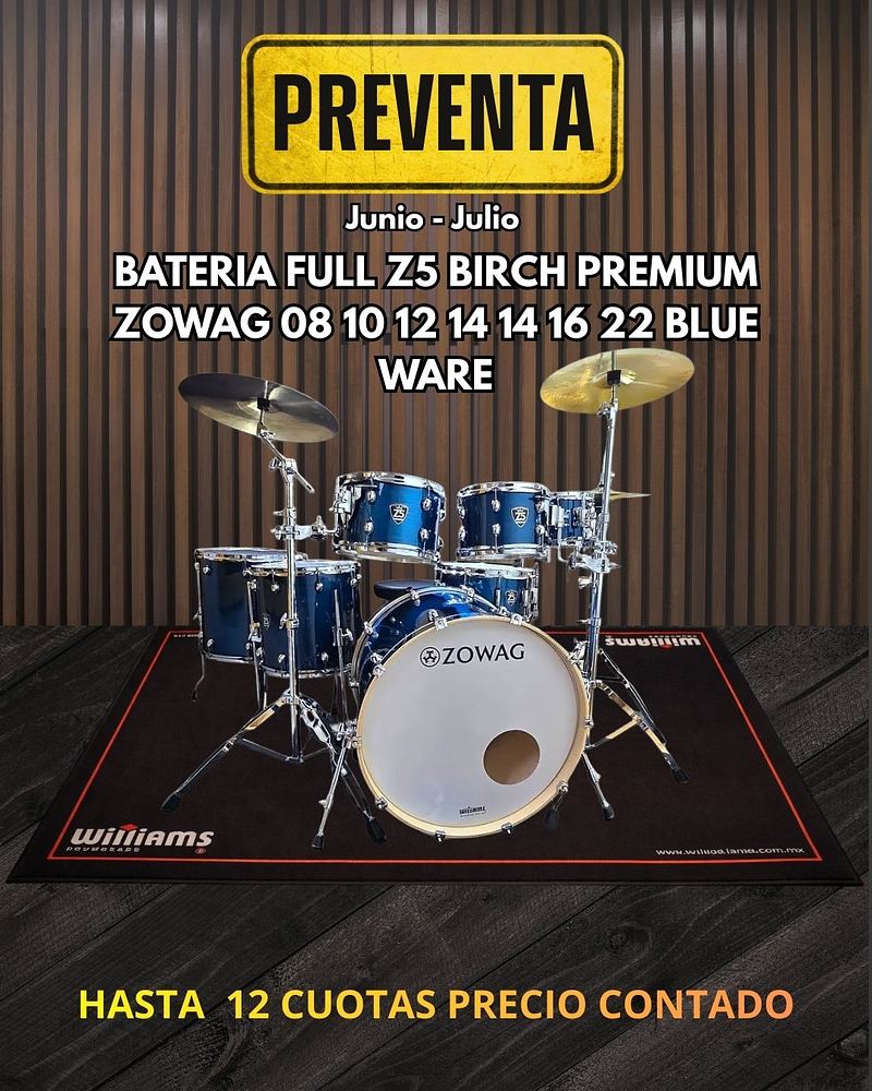 PREVENTA BATERIA FULL Z5 BIRCH PREMIUM ZOWAG 08 10 12 14 14 16 22 BLUE WARE