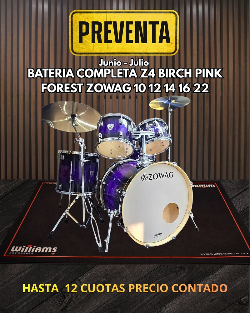 PREVENTA BATERIA COMPLETA Z4 BIRCH ZOWAG PINK FOREST10 12 14 16 22
