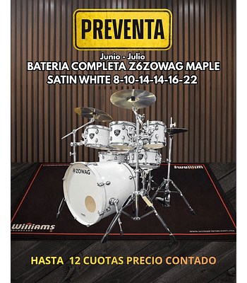 PREVENTA BATERIA COMPLETA BIRCH Z6 ZOWAG SATIN WHITE 