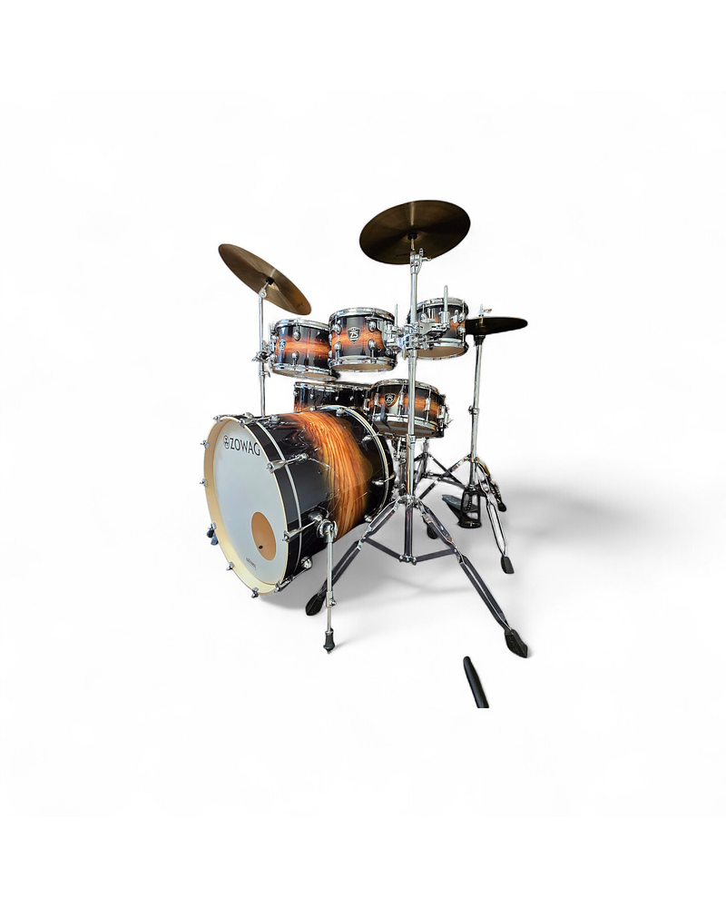 BATERIA FULL Z5 BIRCH PREMIUM ZOWAG 08 10 12 14 14 16 22 ORANGE BURST (PLATOS DE REGALO)