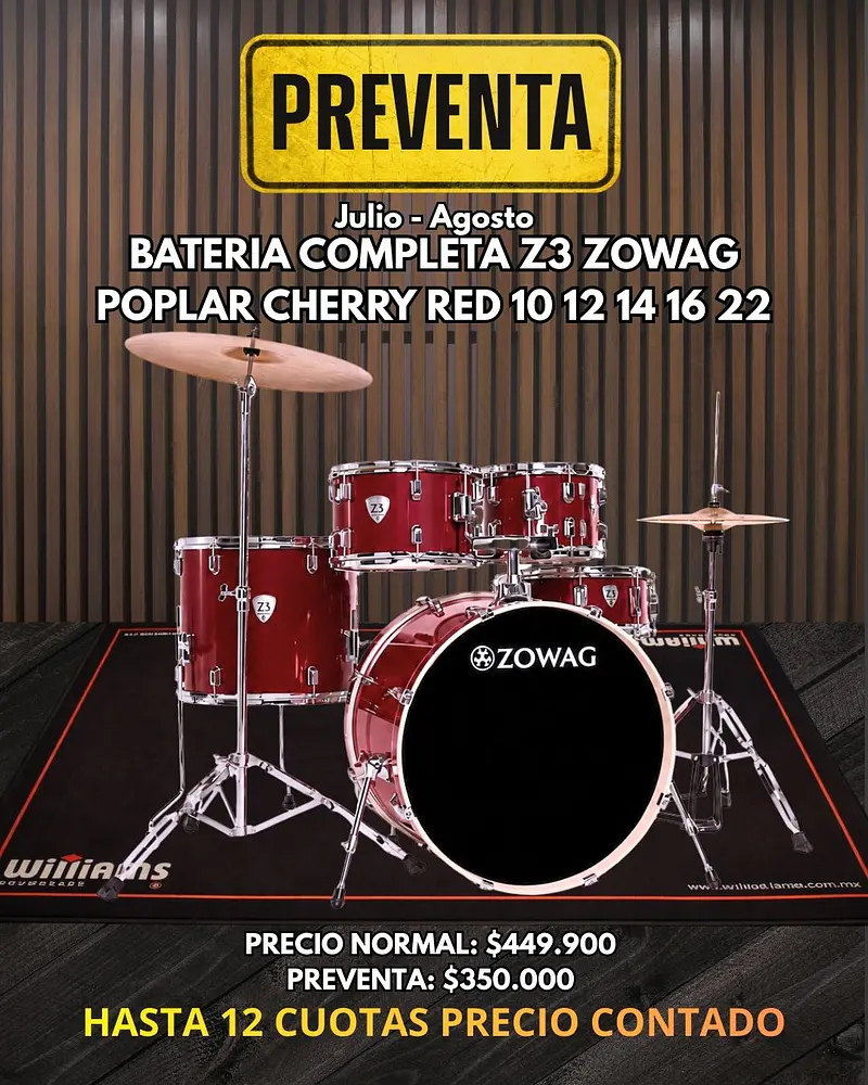 PREVENTA BATERIA Z3 ZOWAG POPLAR CHERRY RED