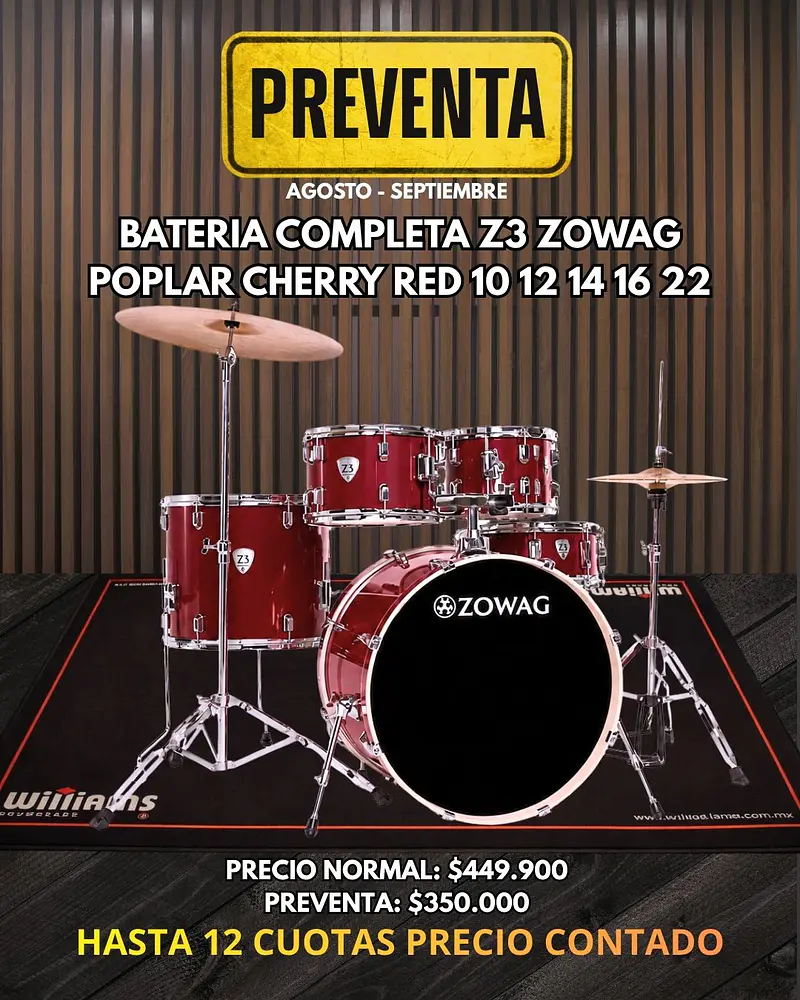 PREVENTA BATERIA Z3 ZOWAG POPLAR CHERRY RED