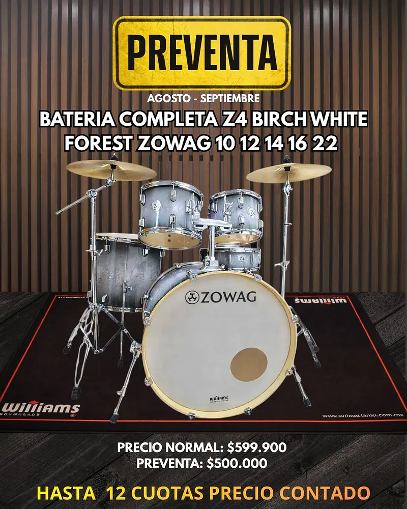 PREVENTA BATERIA COMPLETA Z4 BIRCH ZOWAG WHITE FOREST 10 12 14 16 22