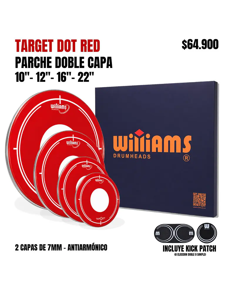 SET TARGET DOT DOBLE CAPA CLEAR RED