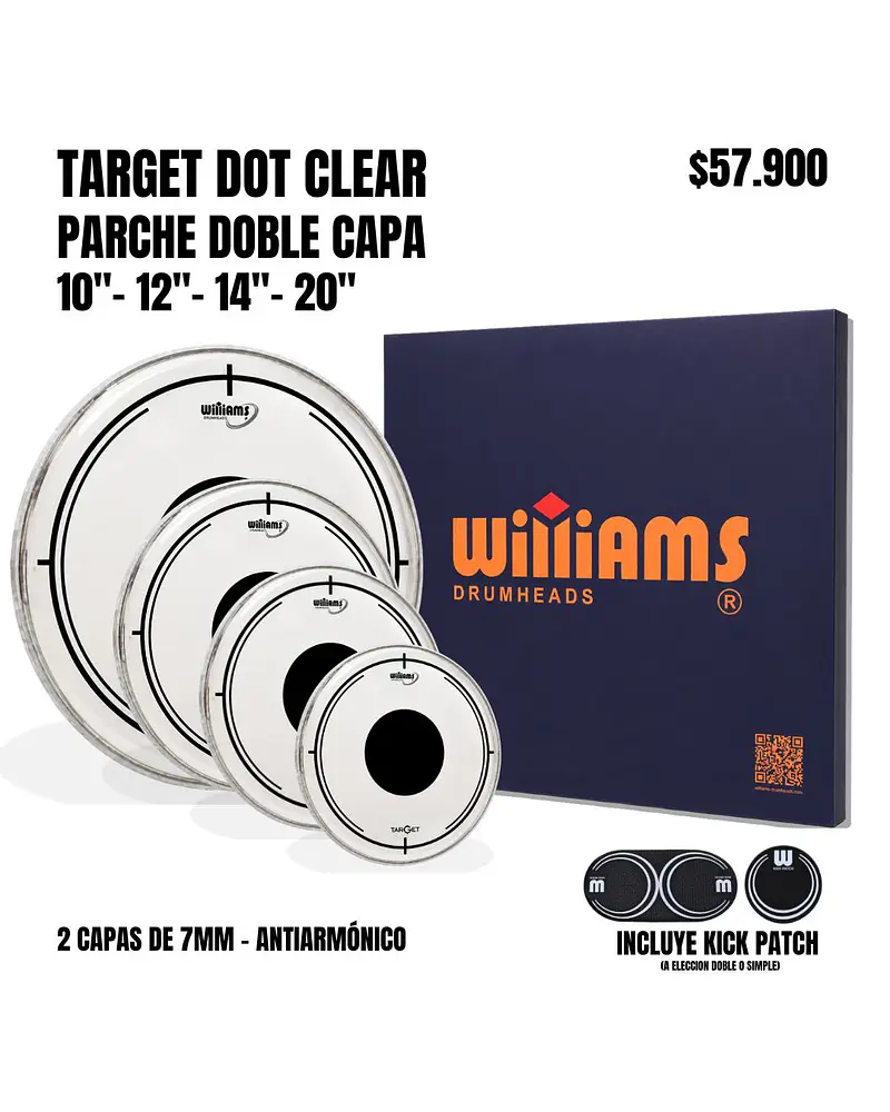 SET TARGET DOT DOBLE CAPA CLEAR RED