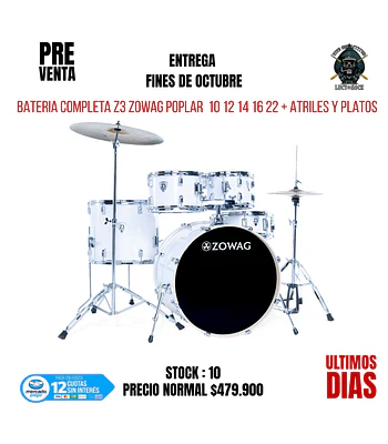 PREVENTA BATERIA Z3 ZOWAG POPLAR SOLID WHITE 