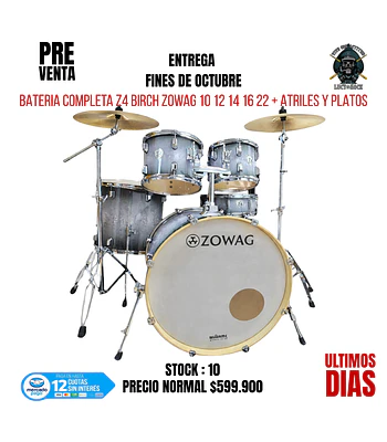 PREVENTA BATERIA COMPLETA Z4 BIRCH ZOWAG WHITE FOREST 10 12 14 16 22