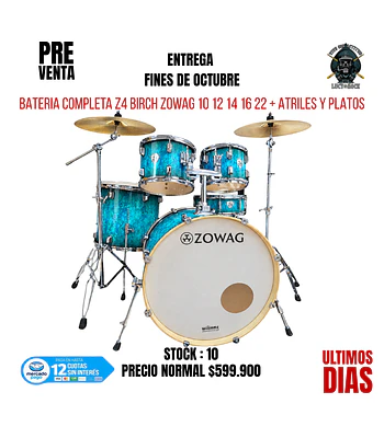 PREVENTA BATERIA COMPLETA Z4 BIRCH ZOWAG SAPPHIRE FOREST 10 12 14 16 22
