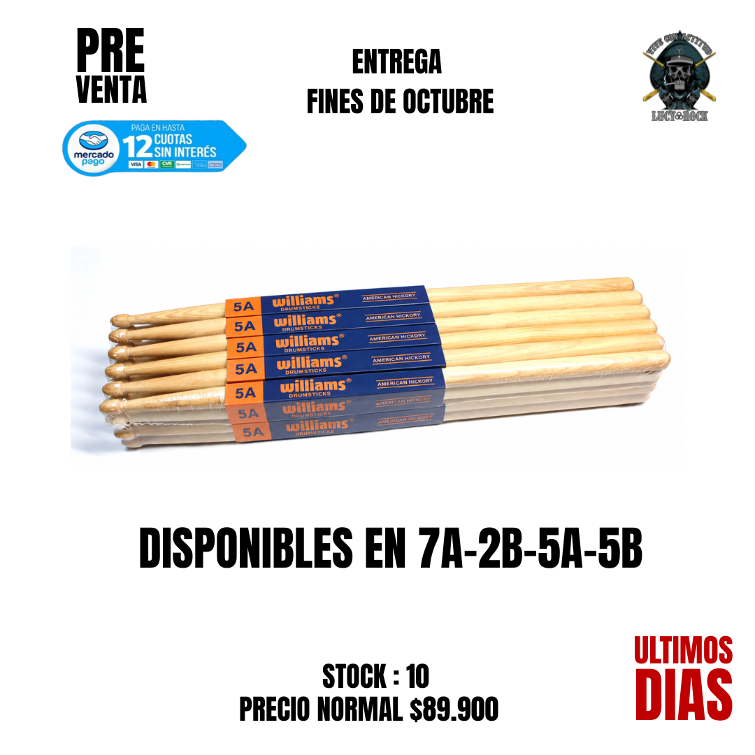 PACK 12 BAQUETAS 5A CLASSIC