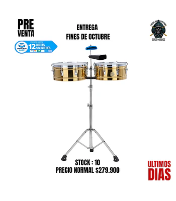 PREVENTA TIMBALETAS 14/15X6.5 LACQUER + ATRIL + 2 CENCERROS WILLIAMS PERCUSSION