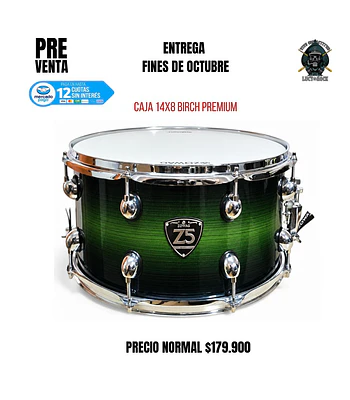 PREVENTA CAJA Z5 14X8 10 AFINADORES BIRCH PREMIUM WOOD GREEN FADE